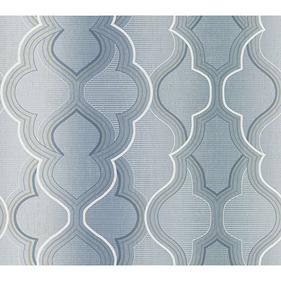 York Modern Ombre Damask Blue Wallpaper DM4944