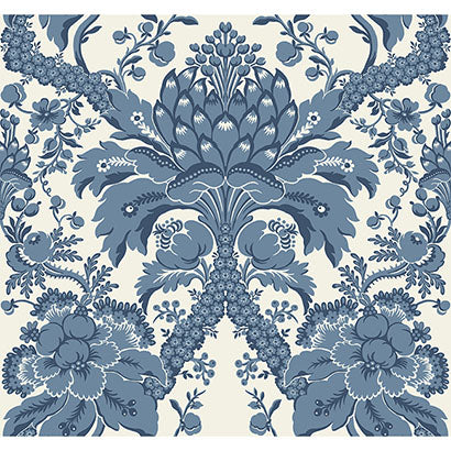 York French Artichoke Dam Blue Wallpaper DM4951