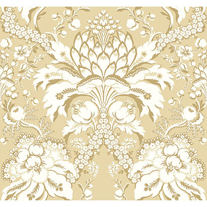 York French Artichoke Dam Yellow Wallpaper DM4953