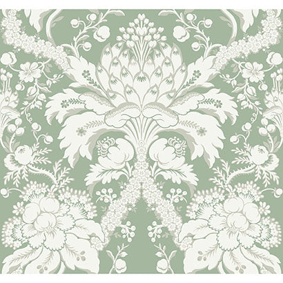 York French Artichoke Dam Green Wallpaper DM4954