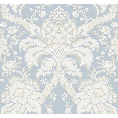 York French Artichoke Dam Blue Wallpaper DM4955