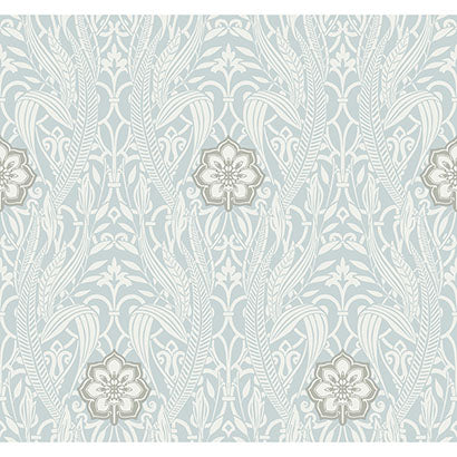 York Gatsby Damask Blue Wallpaper DM4991