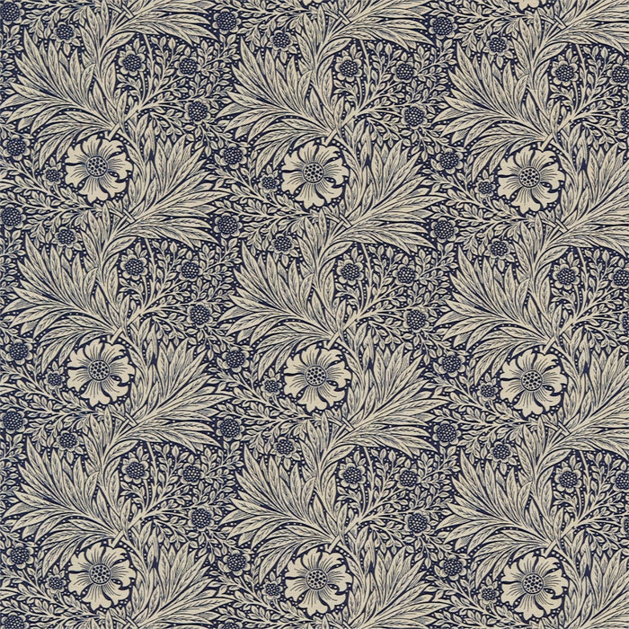 Morris & Co Marigold Indigo/Linen 220320 Fabric Sample DM6F220320