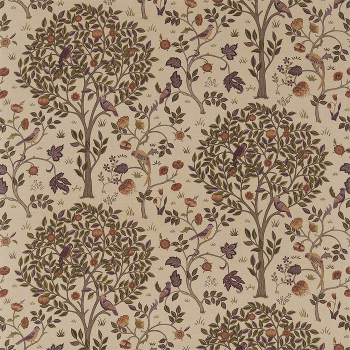 Morris & Co Kelmscott Tree Mulberry/Russet 220326 Fabric Sample DM6F220326