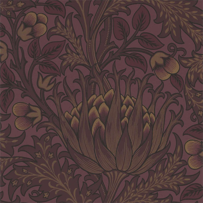 Morris & Co Artichoke Wine 210355 Wallpaper Sample DM6P210355