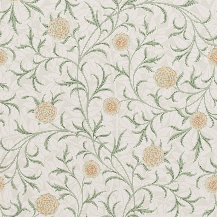 Morris & Co Scroll Thyme/Pear 210365 Wallpaper Sample DM6P210365