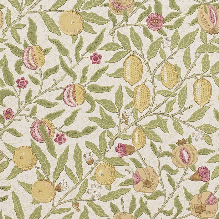 Morris & Co Fruit Limestone/Artichoke 210395 Wallpaper Sample DM6P210395