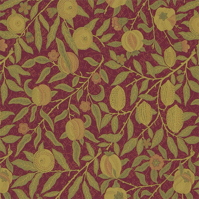 Morris & Co Fruit Crimson/Thyme 230287 Fabric Sample DM6W230287