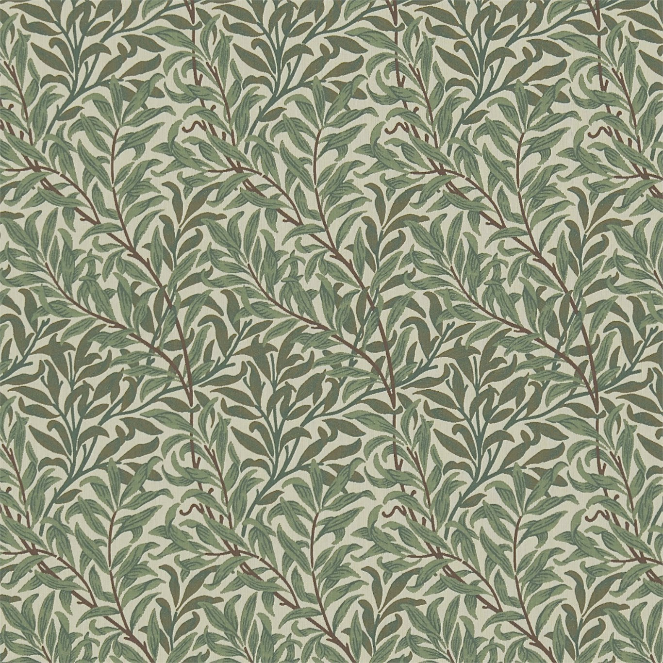 Morris & Co Willow Bough Forest/Thyme 230289 Fabric Sample DM6W230289