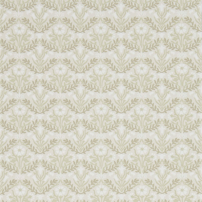 Morris & Co Morris Bellflowers Manilla/Olive 216434 Wallpaper Sample DMA4216434