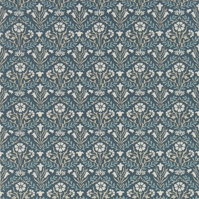 Morris & Co Morris Bellflowers Indigo/Linen 216436 Wallpaper Sample DMA4216436