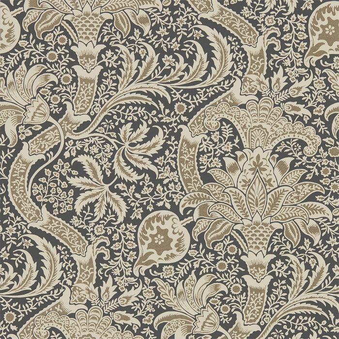 Morris & Co Indian Charcoal/Nickel 216445 Wallpaper Sample DMA4216445