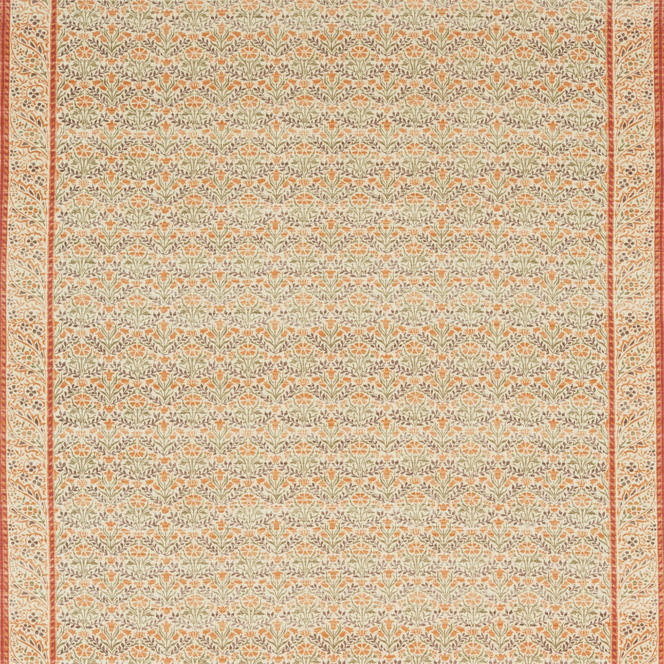 Morris & Co Morris Bellflowers Saffron/Olive 226402 Fabric Sample DMA4226402