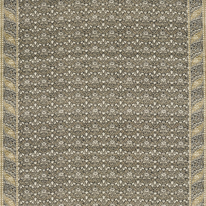 Morris & Co Morris Bellflowers Charcoal/Olive 226405 Fabric Sample DMA4226405