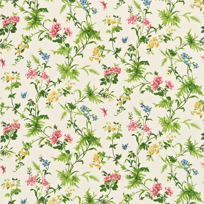 Sanderson Primrose Hill Cherry/ Primrose 221940 Fabric Sample DMAY221940