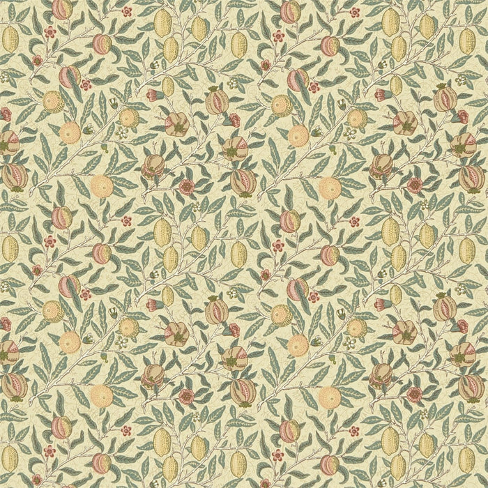 Morris & Co Fruit Minor Willow Green/Lemon F1203 Fabric Sample DMC1F1203