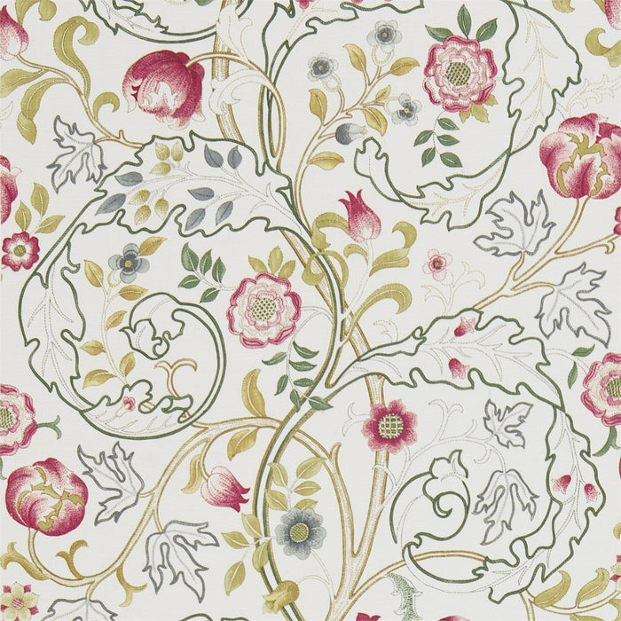 Morris & Co Mary Isobel Pink/Ivory MA204 Fabric Sample DMCOMA204