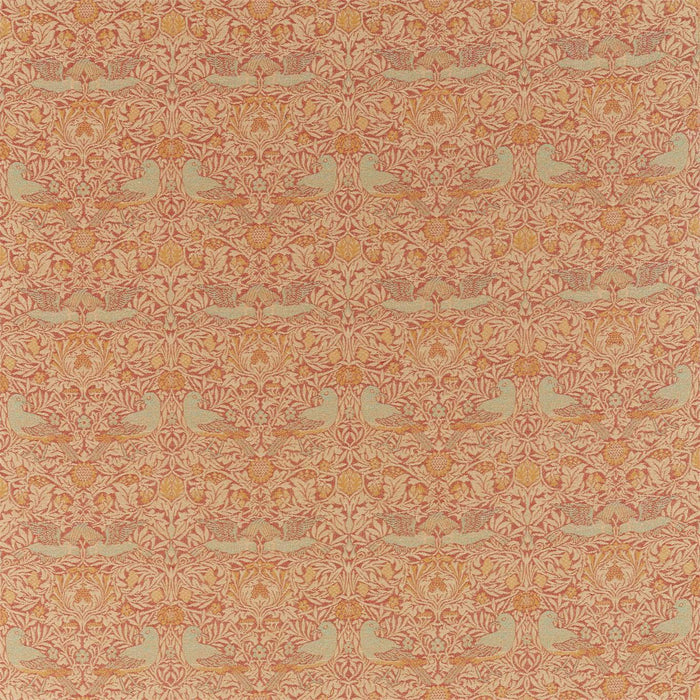 Morris & Co Bird Weave Brick 236846 Fabric Sample DMLF236846