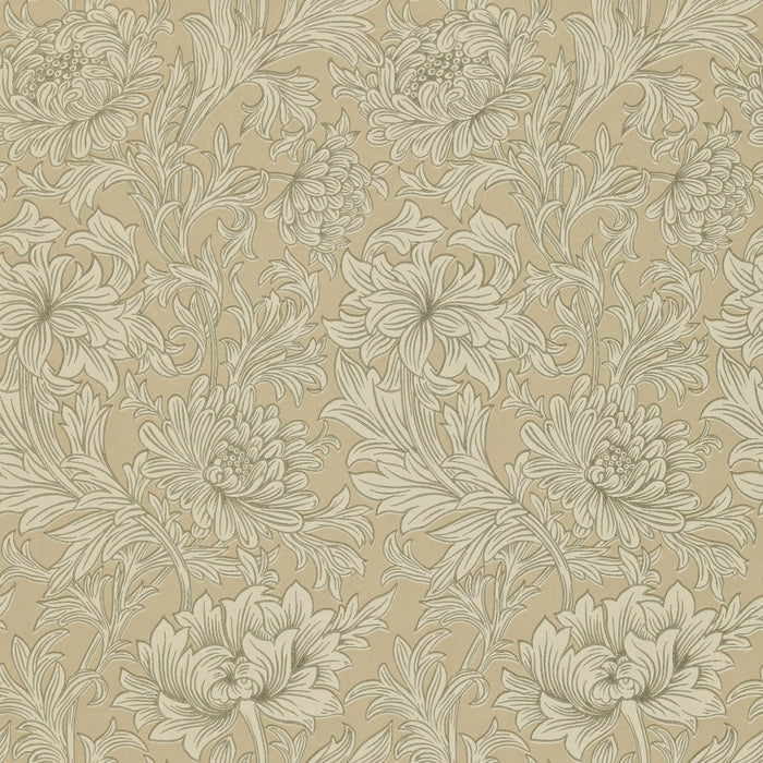 Morris & Co Chrysanthemum Toile Ivory/Gold CH103 Wallpaper Sample DMOWCH103