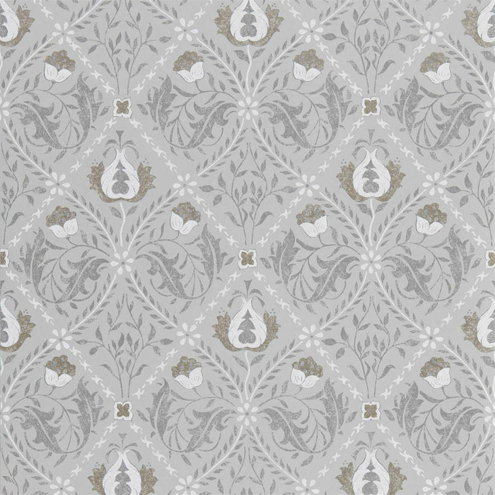 Morris & Co Pure Trellis Lightish Grey 216528 Wallpaper Sample DMPN216528