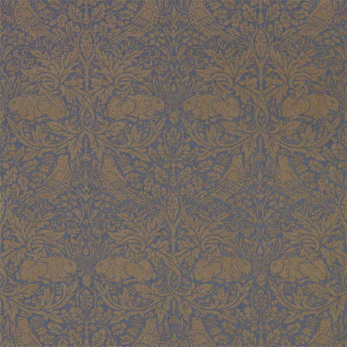 Morris & Co Pure Brer Rabbit Ink/Gold 216530 Wallpaper Sample DMPN216530