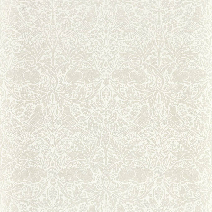 Morris & Co Pure Brer Rabbit White Clover 216534 Wallpaper Sample DMPN216534