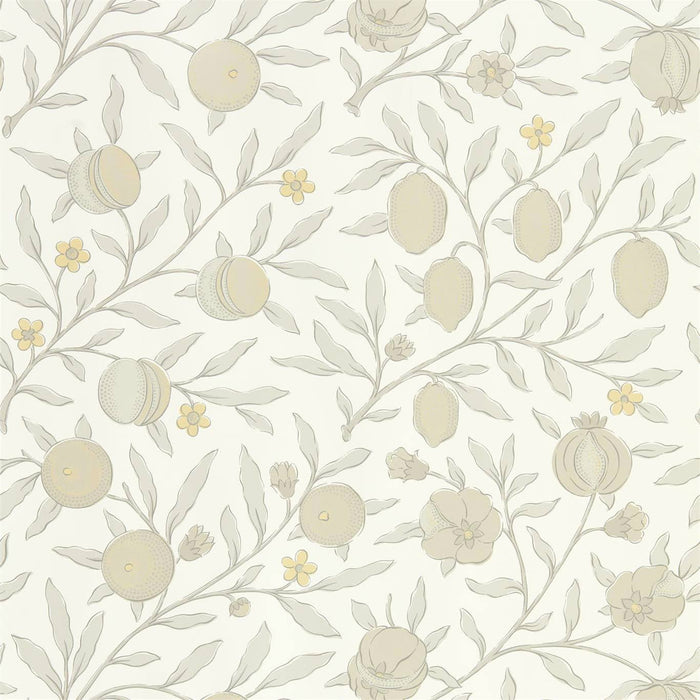 Morris & Co Pure Fruit Horned Poppy / Grey 216542 Wallpaper Sample DMPN216542