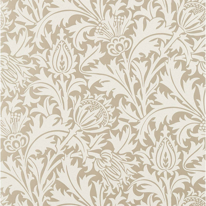 Morris & Co Pure Thistle (Beaded) Gilver 216548 Wallpaper Sample DMPN216548