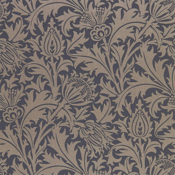 Morris & Co Pure Thistle Black Ink 216549 Wallpaper Sample DMPN216549