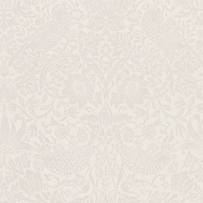 Morris & Co Pure Strawberry Thief Oyster/Chalk 216021 Wallpaper Sample DMPU216021