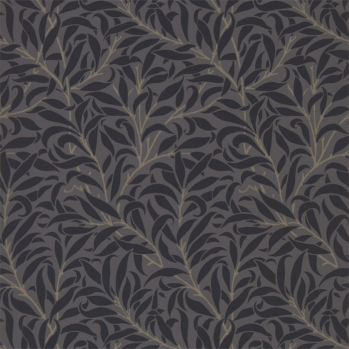 Morris & Co Pure Willow Bough Charcoal/Black 216026 Wallpaper Sample DMPU216026