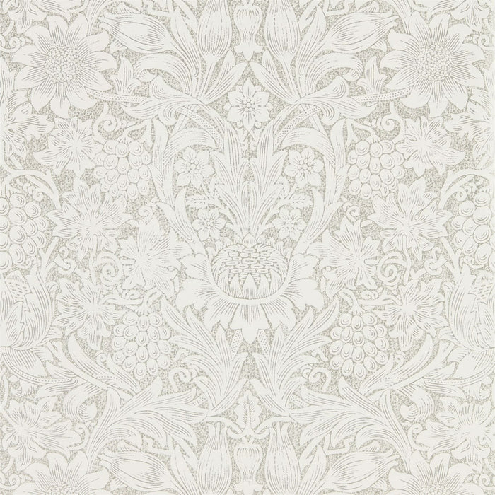 Morris & Co Pure Sunflower Chalk/Silver 216049 Wallpaper Sample DMPU216049