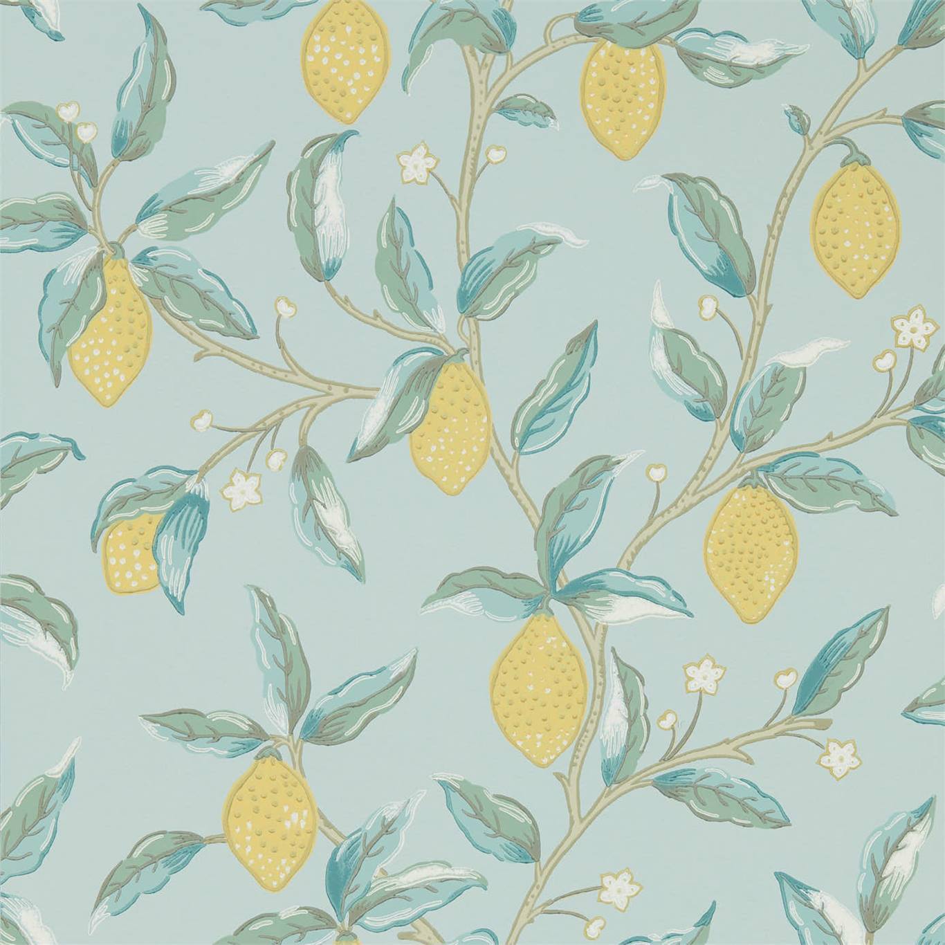 Morris & Co Lemon Tree Wedgewood 216674 Wallpaper Sample DMSW216674