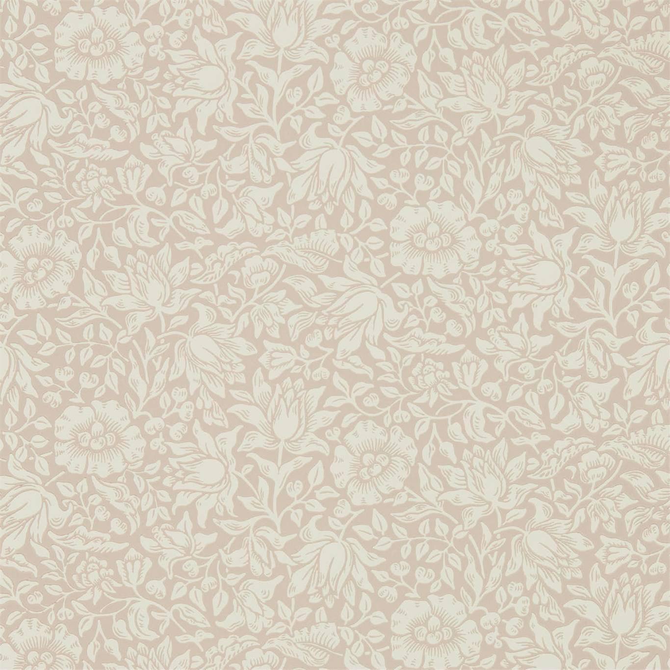 Morris & Co Mallow Dusky Rose 216675 Wallpaper Sample DMSW216675