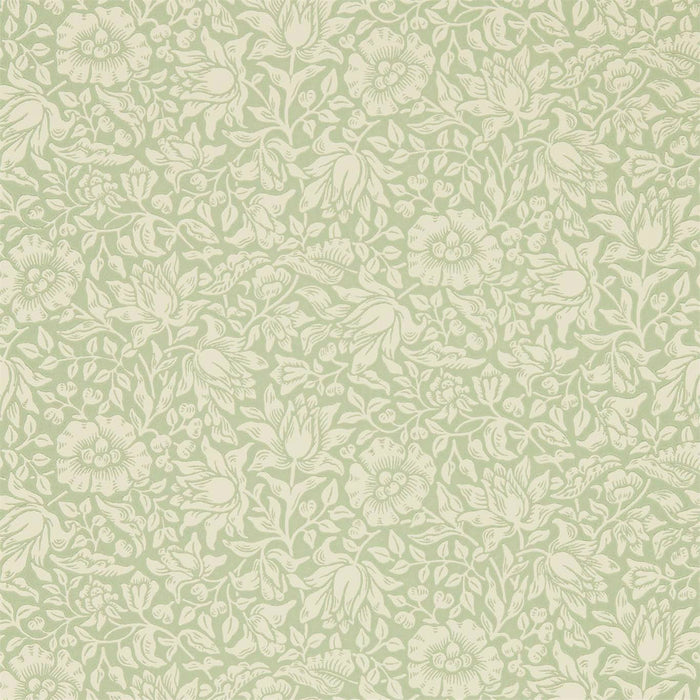 Morris & Co Mallow Apple Green 216678 Wallpaper Sample DMSW216678