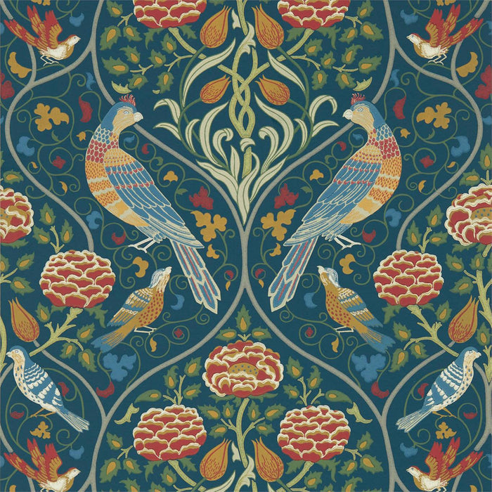 Morris & Co Seasons by May Indigo 216686 Wallpaper Sample DMSW216686