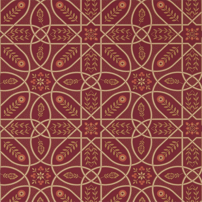 Morris & Co Brophy Trellis Russet Gold 216701 Wallpaper Sample DMSW216701