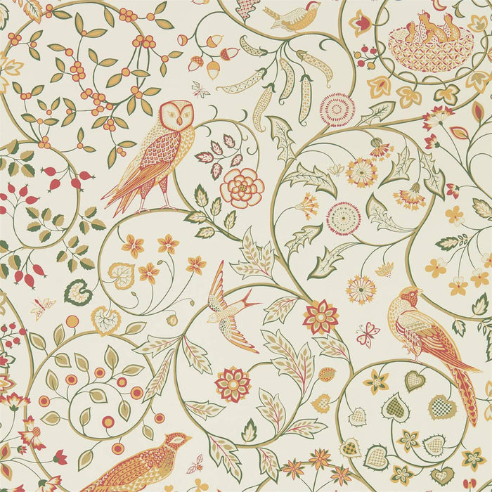 Morris & Co Newill Ivory Sage 216705 Wallpaper Sample DMSW216705