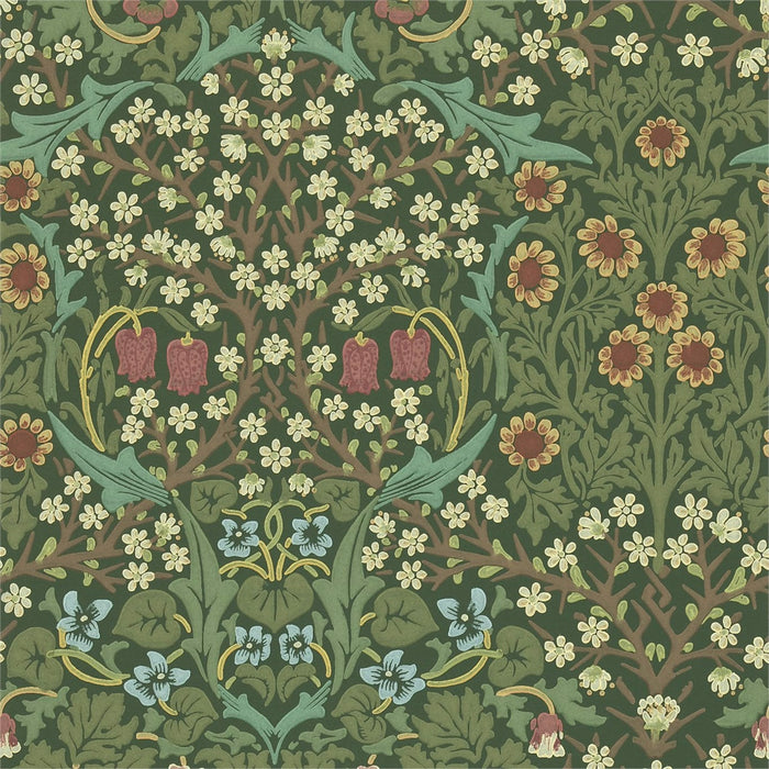 Morris & Co Blackthorn Green BT101 Wallpaper Sample DMY1BT101