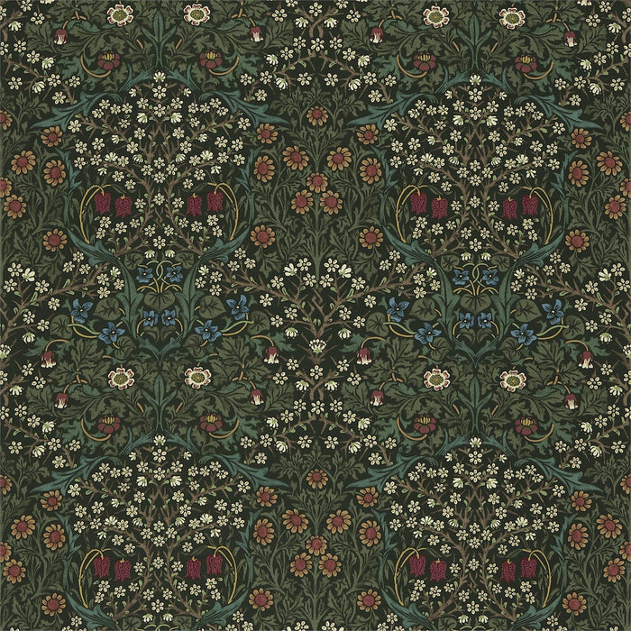 Morris & Co Blackthorn Green BT201 Fabric Sample DMY1BT201