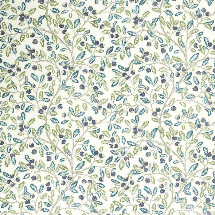 Sanderson Wild Berries Blueberry/Sage 226745 Fabric Sample DNTF226745