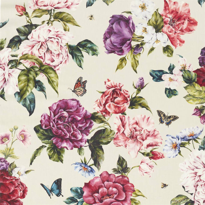 Sanderson Summer Peony Fuchshia/Rose 226748 Fabric Sample DNTF226748