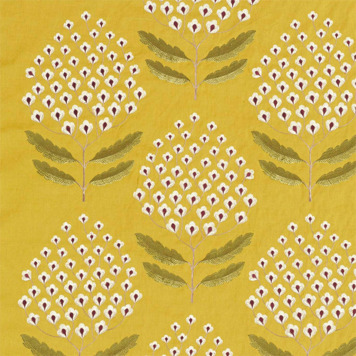 Sanderson Bellis Woodland Yellow 237116 Fabric Sample DNTF237116