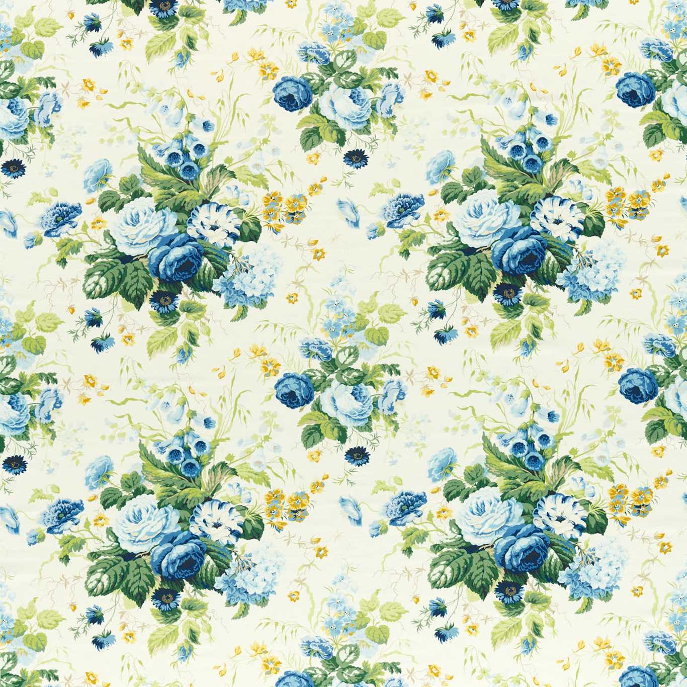 Sanderson Stapleton Park French Blue 226867 Fabric Sample DOSF226867