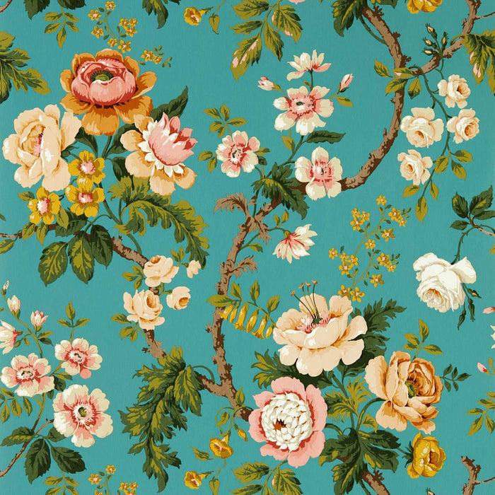 Sanderson Hykenham High Sea/Ginger 217041 Wallpaper Sample DOSW217041