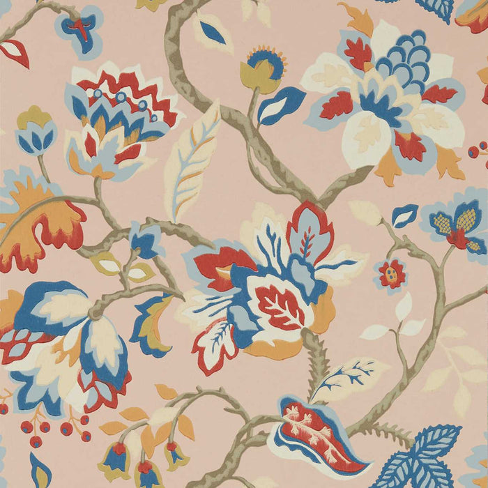 Sanderson Amanpuri Salmon/Dove Blue 217043 Wallpaper Sample DOSW217043