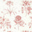 Sanderson Etchings & Roses Amanpuri Red 217054 Wallpaper Sample DOSW217054