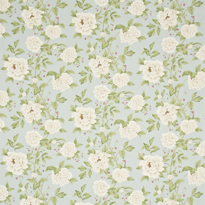 Sanderson Peony Tree Duck Egg/Cream PT201 Fabric Sample DPEMPT201