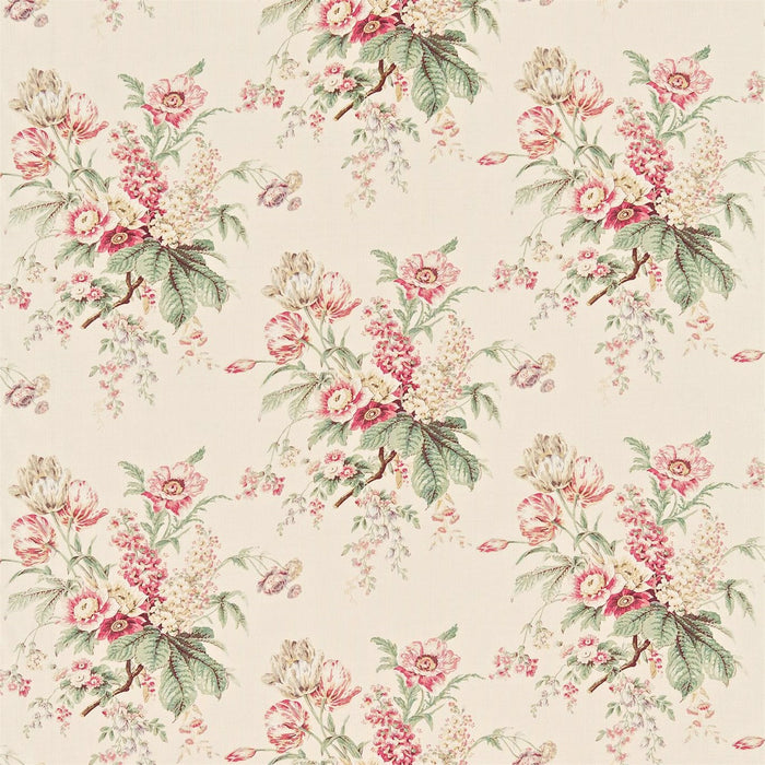 Sanderson Tournier Strawberry/Cream 222068 Fabric Sample DRCH222068