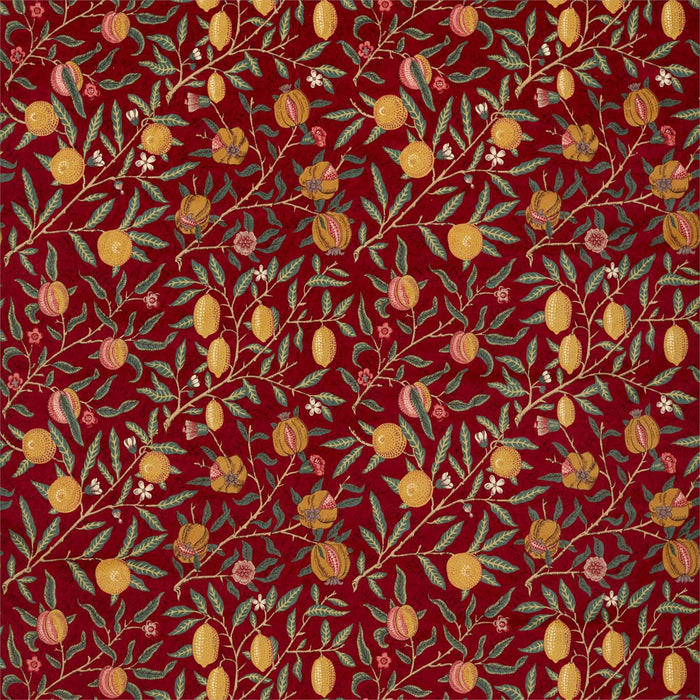 Morris & Co Fruit Velvet Madder/Bayleaf 236925 Fabric Sample DROF236925